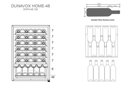 Винный шкаф Dunavox DXFH-48.130